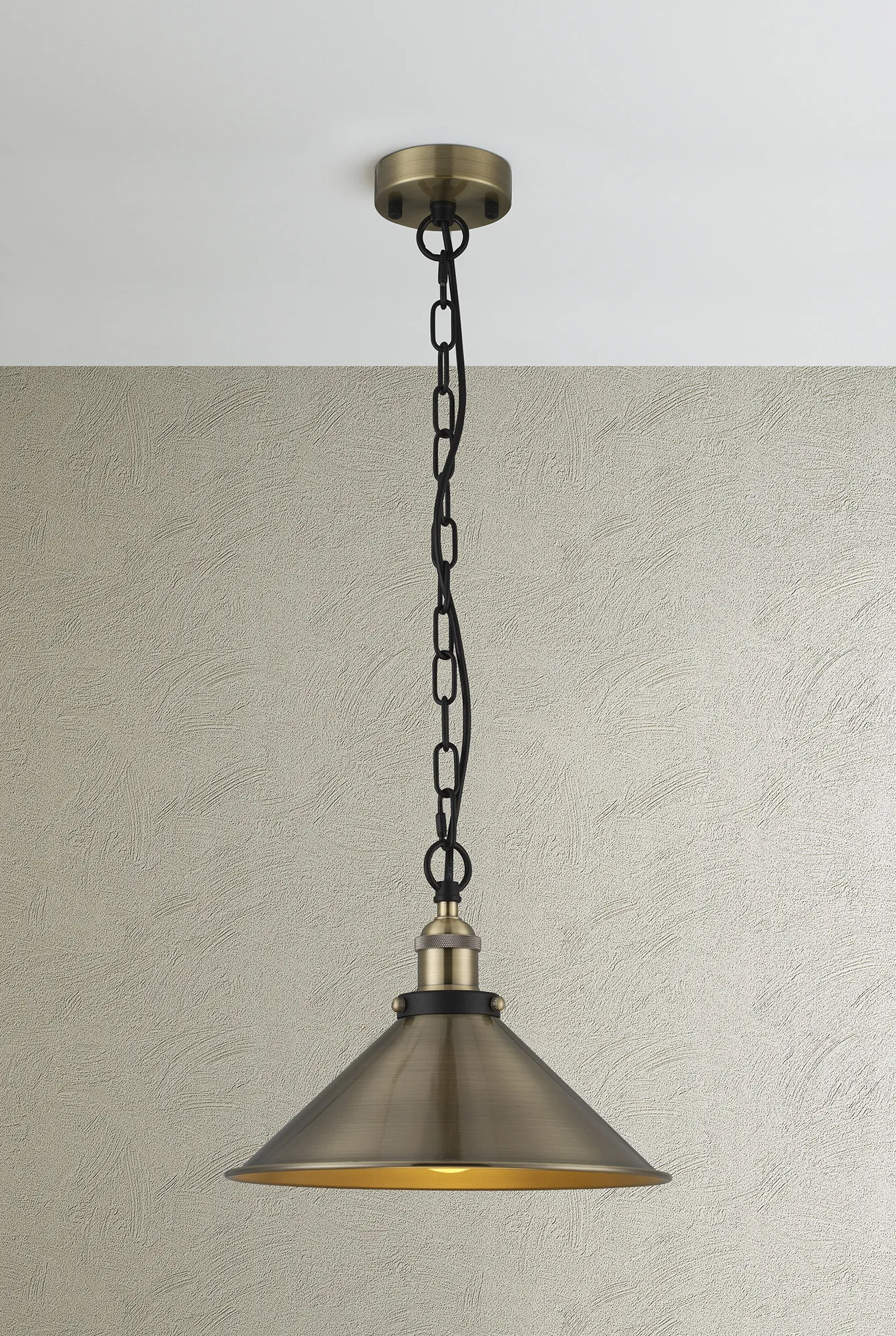 Damien-Antique Brass Ceiling Lights Deco Single Pendant